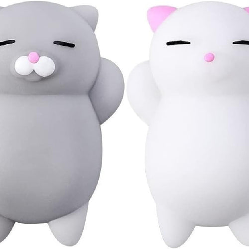 Nutty Toys Squishy Cat Set - 2" Soft Silicone Kawaii Kitties, Top Stress Relief Toy 2026 Unique Gifts for Teens Kids Women Men Adults Best Teenage Girls Teen Boy Tween Christmas Stocking Stuffers Idea