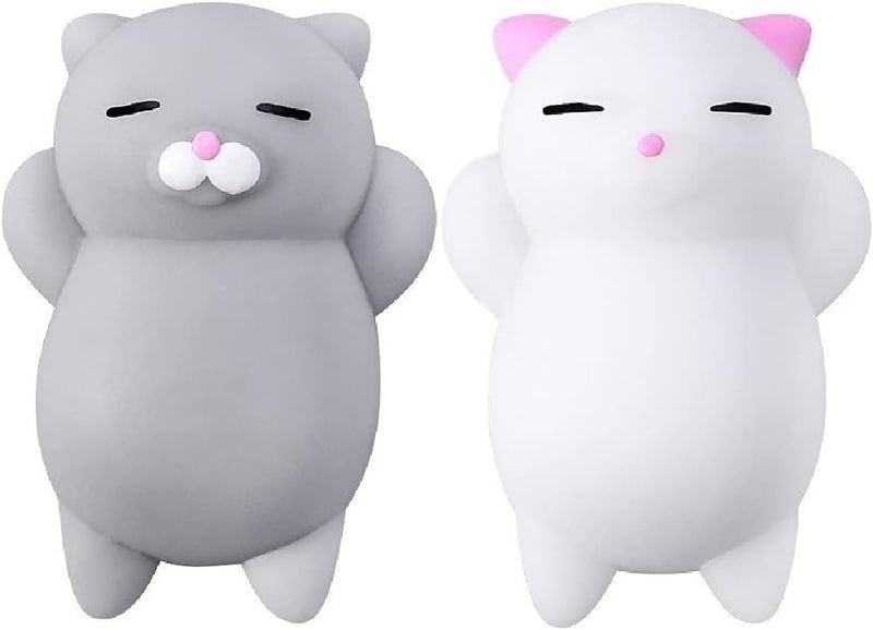Nutty Toys Squishy Cat Set - 2" Soft Silicone Kawaii Kitties, Top Stress Relief Toy 2026 Unique Gifts for Teens Kids Women Men Adults Best Teenage Girls Teen Boy Tween Christmas Stocking Stuffers Idea
