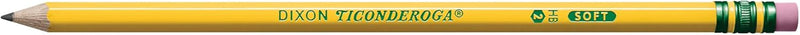 Ticonderoga Wood-Cased Pencils, Pre-Sharpened, 2 HB Soft, Yellow, 72 Count