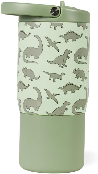 HydroJug Sport 14 oz Insulated Kids Water Bottle with Straw, Sweet Pea