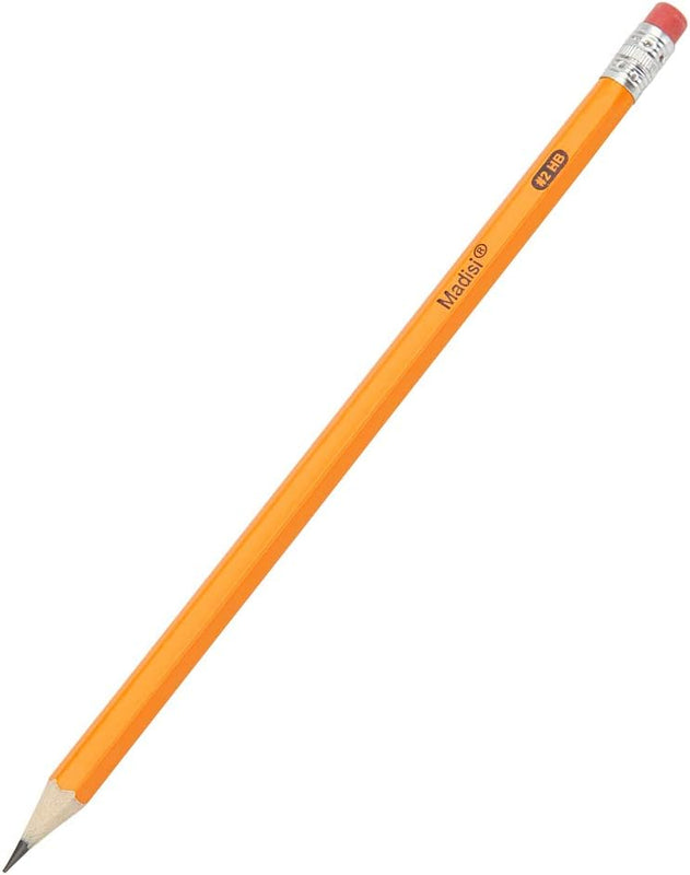 Madisi Wood-Cased #2 HB Pencils Bulk, 320 Count, Pre-sharpened | Box of Number 2 Pencils, Yellow, School Pack