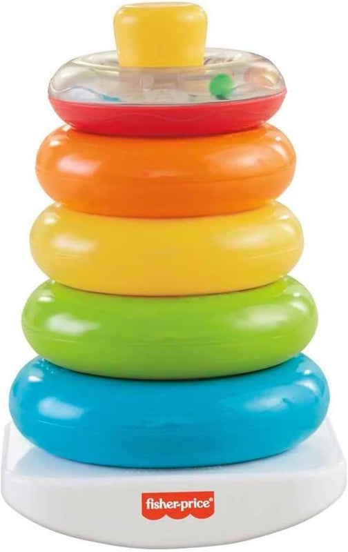 Fisher-Price baby blocks and rock-a-stack toy set for 6+ months developmental play