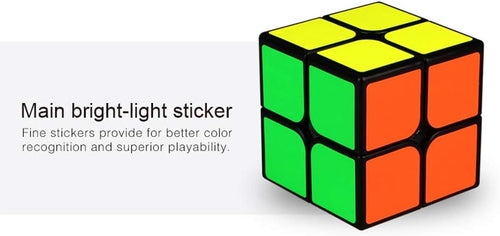 Qiyi Qidi Smooth 2x2x2 Speed Cube - Bright-Light Sticker, Classic Colors