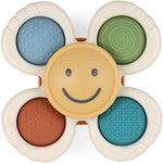 Itzy Ritzy Fidget Spinner Travel & Bath Toy - Textured Silicone Popper, Suction Cup Base for Stable Play