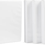 Amazon Basics 3-Ring Binder with Round Rings and Interior Pockets, 1-Inch, White, 4-Pack