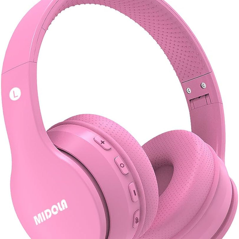 MIDOLA Kids Bluetooth Headphones - 68H Play Time Volume Limit and Built-in Mic
