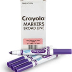 Crayola Washable Markers for Kids - Black (12ct), Bulk Broad Line Markers for School, Classroom Essentials, Teacher Classroom Must Haves for Elementary School