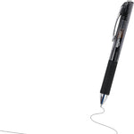 Amazon Basics Retractable Gel Pens, Fine Point 0.7mm, Smooth Writing, Black, No Smudge, School and Office Supplies, 12-Pack