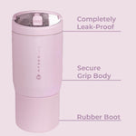 HydroJug Sport 14 oz Insulated Kids Water Bottle with Straw, Sweet Pea