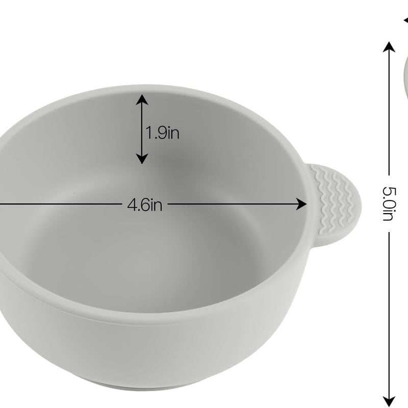 Eascrozn 3 Pack Baby Bowls with Suction and Baby Spoons, BPA Free | Silicone Baby Feeding Set, Baby Utensils Feeding Supplies for Babies Toddlers Kids, Microwave and Dishwasher Safe