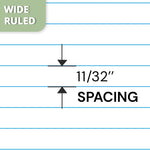 ONAVIA 1 Subject Spiral Notebook Wide Ruled 5 Pack, 140 Pages, Assorted | 70 Sheets, 7.5 x 10.5 in, 3-Hole Punched, School Notebook, Wide Ruled Paper, Study, Students