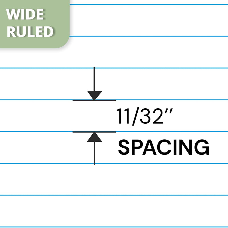 ONAVIA 1 Subject Spiral Notebook Wide Ruled 5 Pack, 140 Pages, Assorted | 70 Sheets, 7.5 x 10.5 in, 3-Hole Punched, School Notebook, Wide Ruled Paper, Study, Students