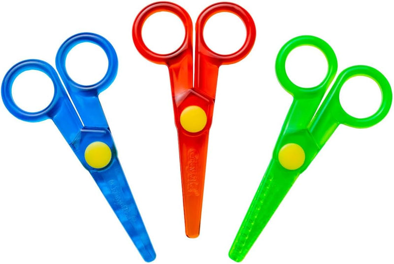 Crayola 3pk Blunt Tip Toddler Safety Scissors for Preschool Art Projects, Right and Left Handed