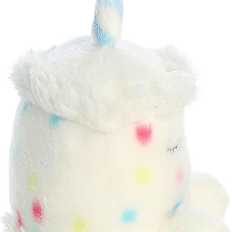Aurora® Adorable Palm Pals™ Happy B'Day Cake Stuffed Animal - Fun Collectible Plush for Kids and Adult Collectors - Perfect for Decorating Rooms and Birthday Gifts - White 5.5 Inches