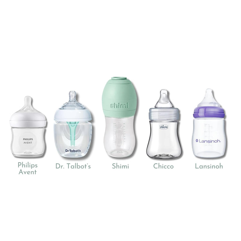Baby Bottle Trial Pack Variety Box for Newborns – 5 Bottles Featuring Chicco, Dr. Talbot’s, Shimi, Lansinoh & Philips Avent – Anti-Colic, Breastfeeding-Friendly Baby Registry Gift, Tiny Trials