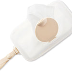 Skip Hop Baby Wipes Dispenser Case, Holds Up to 40 Wipes, Grab & Go Travel Wipe Holder with Snug Seal, Oat