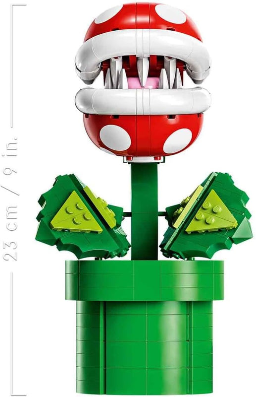 Build and display the LEGO Super Mario Piranha Plant with 540-piece set for adult fans, ages 18+ years