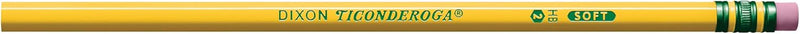 Ticonderoga Wood-Cased Pencils, Unsharpened, #2 HB Soft, Yellow, 96 Count