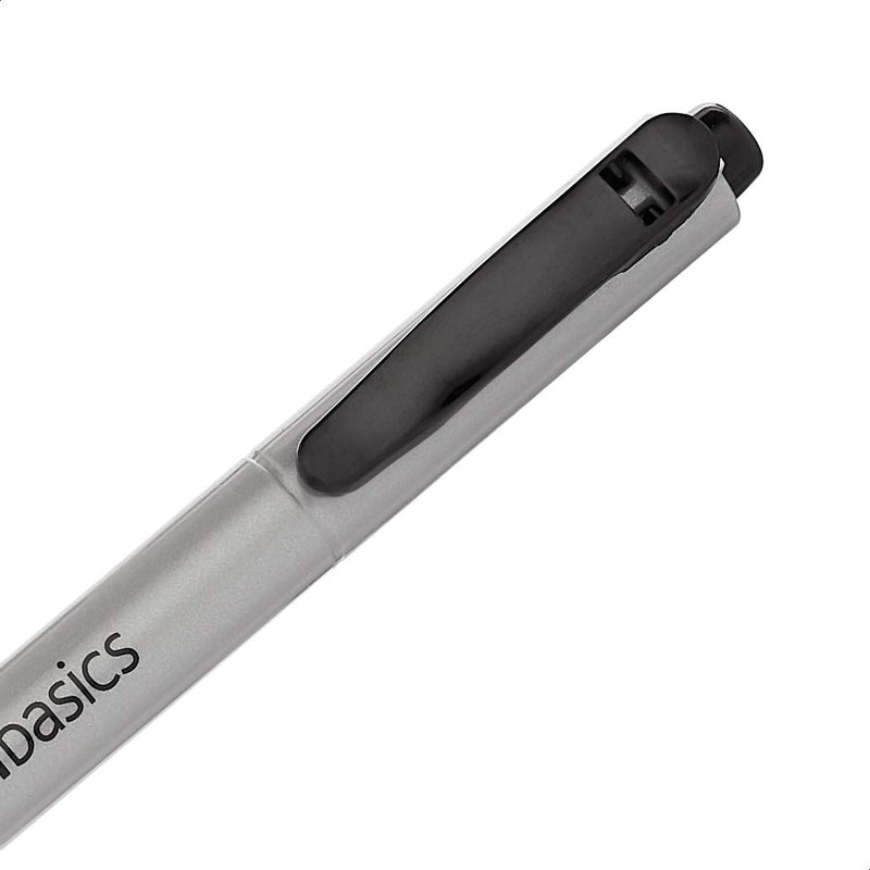 Amazon Basics Retractable Permanent Markers, Quick Drying Fade Resistant Ink, Versatile Art Supplies for Drawing, Black, 12 Count