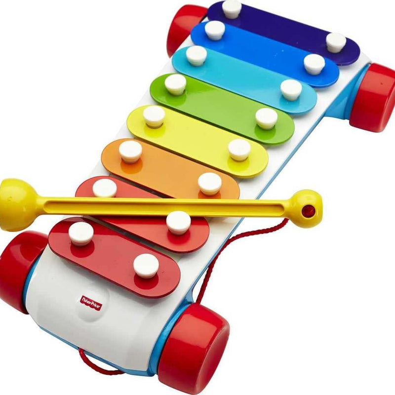 Fisher-Price Toddler Pull Toy, Classic Xylophone Pretend Musical Instrument with Mallet for Preschool Kids Ages 18+ Months