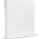 Amazon Basics 3-Ring Binder with Round Rings and Interior Pockets, 1-Inch, White, 4-Pack