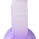 Cat Ear Kids Headphones Bluetooth, LED Light up Wireless/Wired Mode Over Ear Headphones with Build in Microphone for School/Travel (Purple)