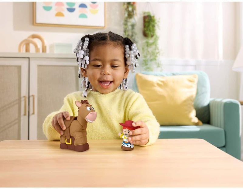 fisher-price little people toy story bobbin' bullseye horse & jessie figures for pretend play 18+ months kids