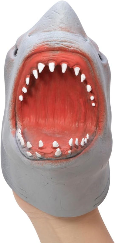 SCHYLLING Realistic Hand Puppet Shark Toy, Durable Rubber Aquatic Animal Figure for Imaginative Play, Storytelling, and Educational Fun.