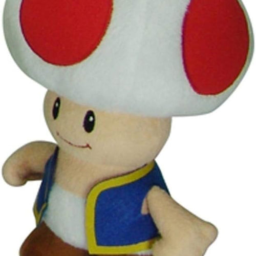 Little Buddy Super Mario All Star Collection 1417 Toad Stuffed Plush, Multicolored,7.5"