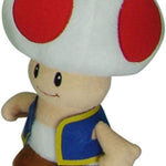 Little Buddy Super Mario All Star Collection 1417 Toad Stuffed Plush, Multicolored,7.5"