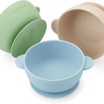 PandaEar 3 Pack Baby Bowls with Suction| Stay Put Silicone Food Bowl for Babies Kids Toddlers Infants| Food Grade Soft Safe BPA-Free Silicone (Multi-Color)