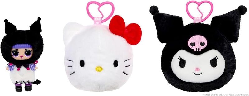 LOL Surprise Loves Hello Kitty and Friends Reversible Plush - Blind Plush with Matching Tot, Sanrio Characters, On-The-Go Play, 5 Surprises, 6 Adorable Styles!