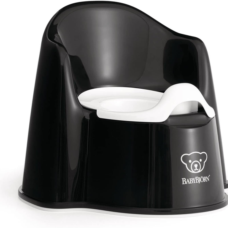 BabyBjörn Potty Chair, Deep Green/White | Potty Training Toilet, Easy-to-Clean, Removable Inner Potty, Non-Slip