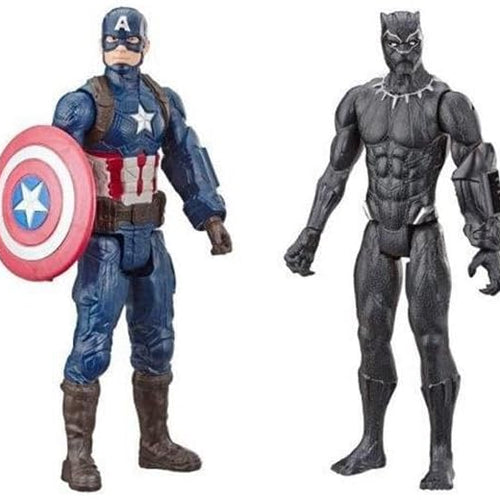 Marvel Avengers Endgame Titan Hero Series 12" Action Figures Captain America, Iron Spider, Black Panther, and Iron Man (4 Action Figures)