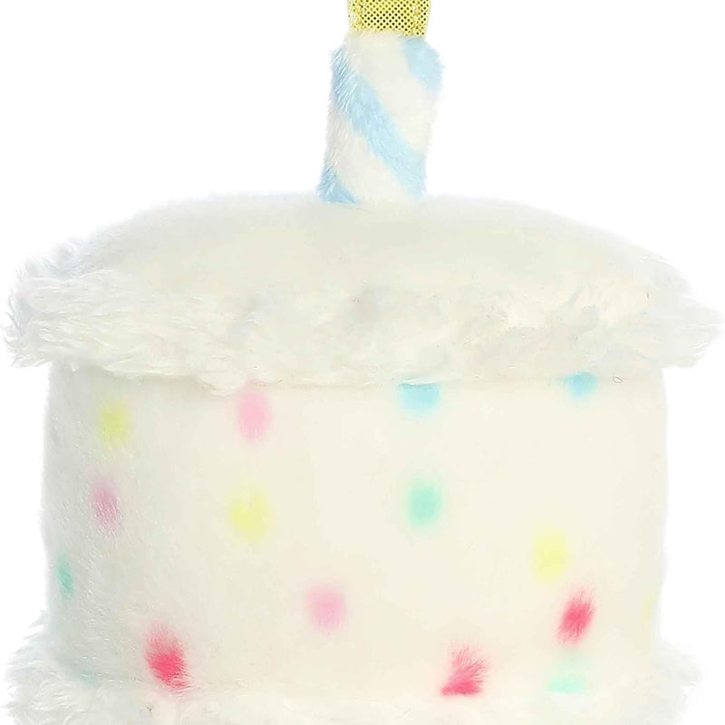 Aurora® Adorable Palm Pals™ Happy B'Day Cake Stuffed Animal - Fun Collectible Plush for Kids and Adult Collectors - Perfect for Decorating Rooms and Birthday Gifts - White 5.5 Inches