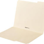 Amazon Basics Sturdy File Folders with Reinforced Tabs for Filing and Organization, 1/3-Cut Tab, Assorted Positions, Letter Size, 8.5x11 inches, Manila, 100-Pack