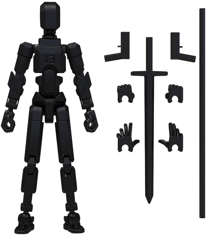 MerryXD T13 3D Action Figure,Assembly Completed Dummy Nova Titan Lucky 13 Action Figure 3D Printed Multi-Jointed Movable Toy Grow in The Dark Blue