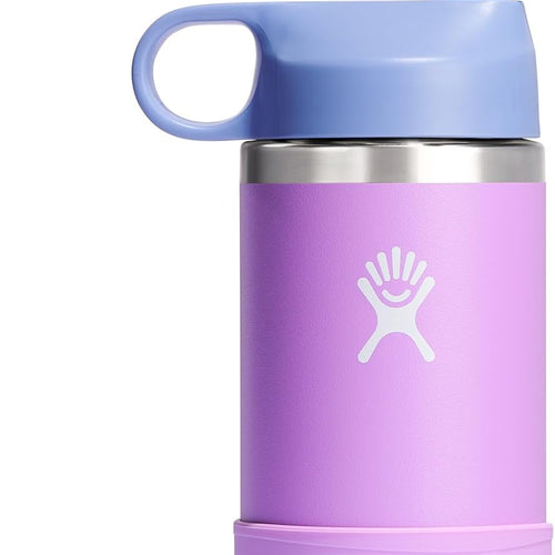 Hydro Flask Kids Water Bottle for School - Stainless Steel and Insulated with Straw Cap - 12 Oz in Anemone Purple
