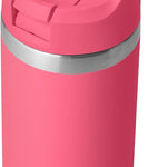 YETI Rambler 18 oz Bottle, Vacuum Insulated, Stainless Steel with Color Matching Straw Cap, Tropical Pink