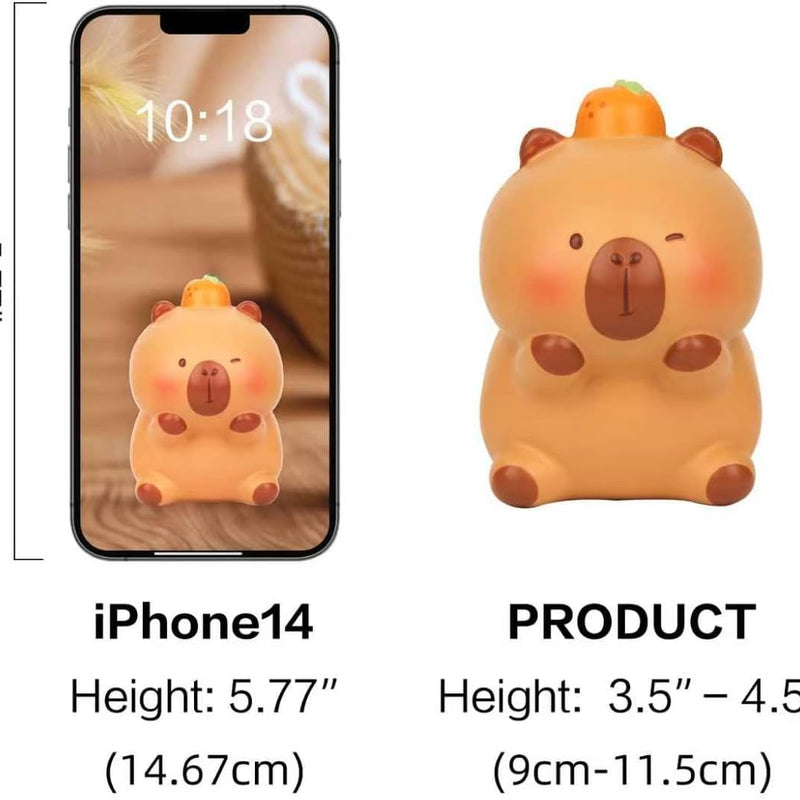 Capybara Squeezable Series Blind Box Figure, Random Design Animal Figures Collectible Toy, Cute Stress Relief Simulation Squeeze Toy for Gift (3.54-4.72'' H)
