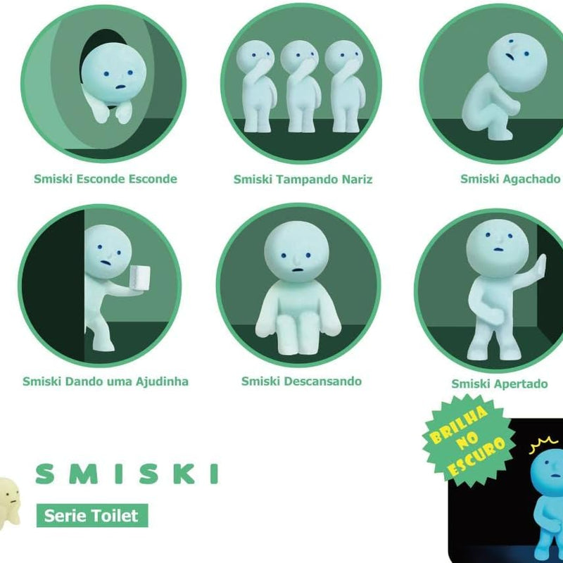 Dreams Smiski Glow in The Dark Figure, Toilet Series, Random Style, 1 Pack