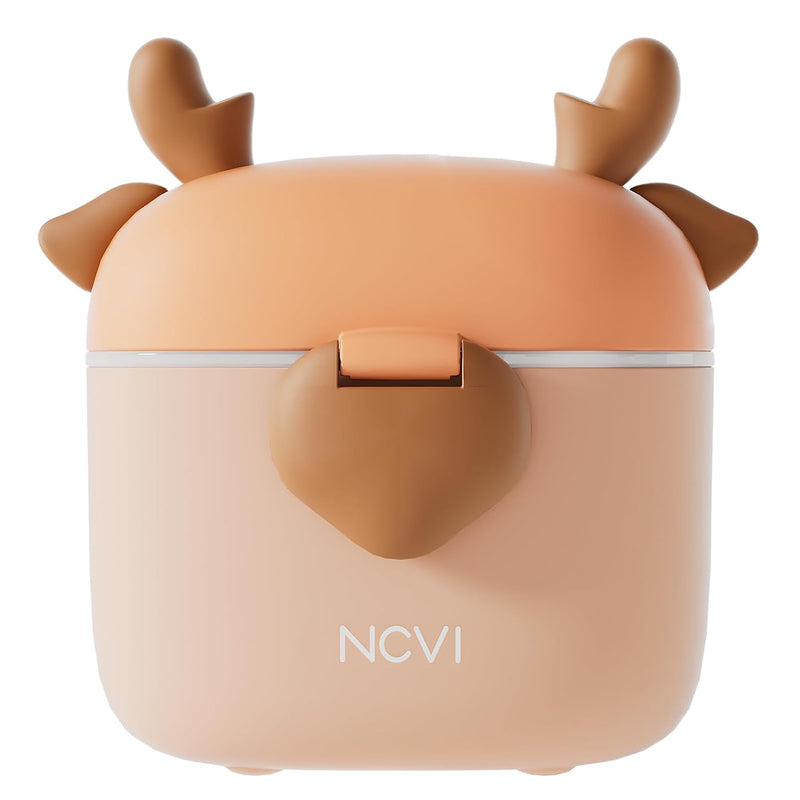 NCVI Formula Container To Go, Baby Formula Dispenser On The Go with Scoop | Formula Holder for Travel, Outdoor Picnic with Baby Infant, Portable Container for Milk Powder, Snacks, Candy, Fruits (Pink)