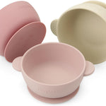 PandaEar 3 Pack Baby Bowls with Suction| Stay Put Silicone Food Bowl for Babies Kids Toddlers Infants| Food Grade Soft Safe BPA-Free Silicone (Multi-Color)
