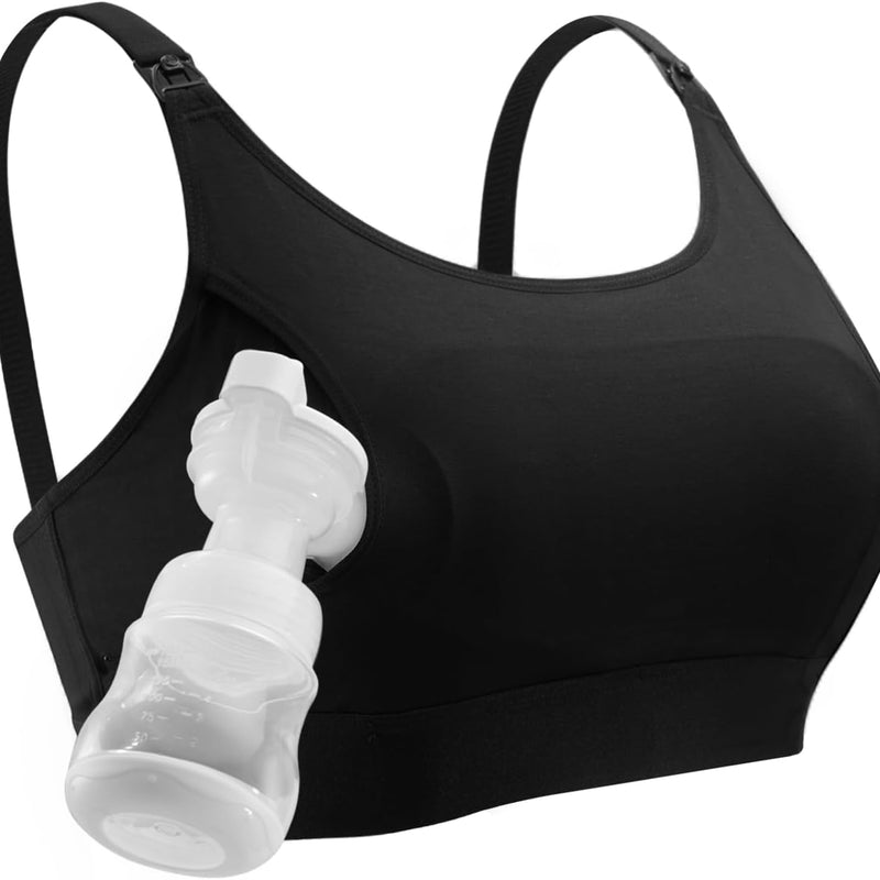 Momcozy Hands Free Pumping Bra, Adjustable Breast-Pumps Holding and Nursing Bra, Pumping & Nursing Bra in One