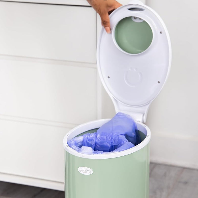 Ubbi Diaper Pail Plastic Bags, 13-Gallon Capacity, 3 Pack, 75 Count | Disposable Baby Waste Bags, Made from 50% Recycled Material, Each Bag Holds Up To 50 Newborn Diapers