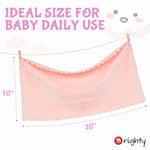 Orighty Baby Burp Cloths, 8 Pack Burping Cloths for Babies, 20 x 10 Inch | Super Soft & Absorbent Coral Fleece Towels, Large Burp Rugs for Sensitive Skin, Newborn Essentials Shower Gift Girl Boy