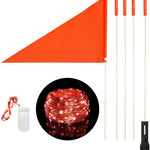Uelfbaby Bike Safety Flag with Heavy Duty Fiberglass Pole and Adjustable Height
