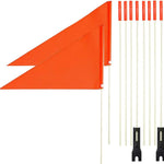 Uelfbaby Bike Safety Flag with Heavy Duty Fiberglass Pole and Adjustable Height