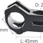 31.8 Stem 45mm Bike Stem Wake Mountain Bike Stem Short Handlebar Stem for Most Bicycle, Road Bike, MTB, BMX, Fixie Gear, Cycling (Aluminum Alloy, Black Blue Gold Red)