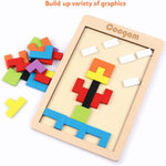 Coogam Wooden Blocks Puzzle Brain Teasers Toy for Kids, Montessori Educational Gift, 40 Pcs